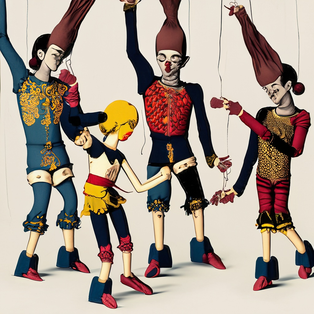 Image of dancing puppets, representing the council members controlled by The Dawg.